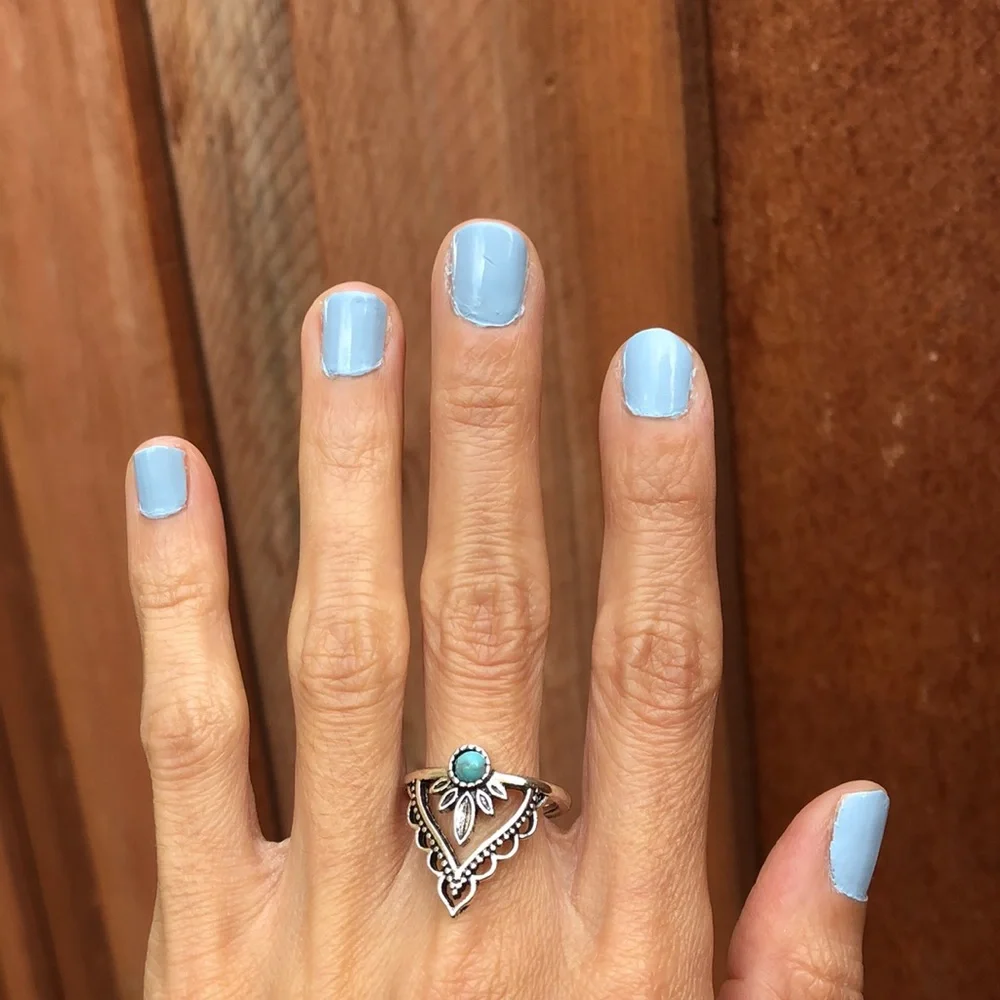 Boho Turquoise Ring - Picture 5 of 12